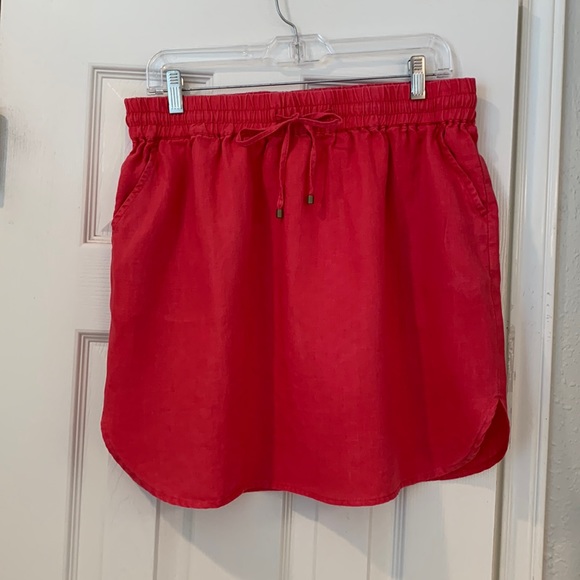 St. Tropez Dresses & Skirts - ST. Tropez West - coral colored linen skirt - size L